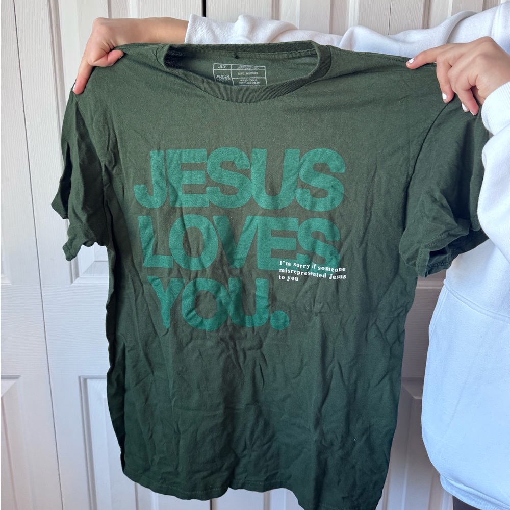 Inspirational Olive Green Graphic Tee